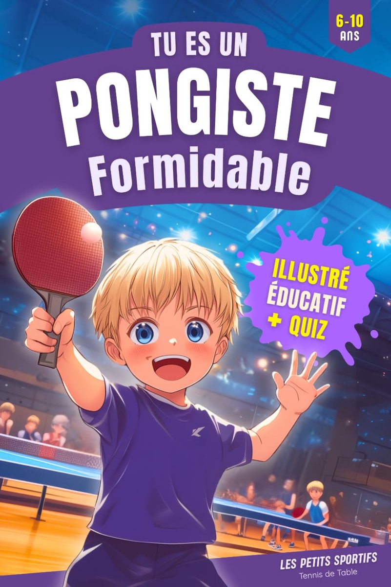 Kinderboek Tafeltennis - Sportverhaal - Leren omgaan met verlies - Geïllustreerd met quiz - 15 x 23 cm