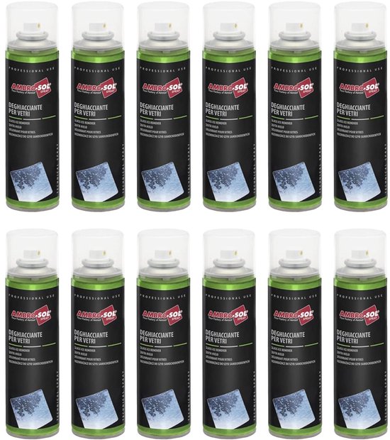 Ruiten Ontdooier - IJsverwijderaar Anti-Vries - Snel Zicht Herstellen - Multifunctioneel Middel - 250 ml 12 Stuks