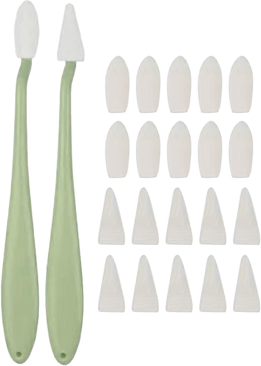 Tekenhulpmiddelen Set - Sponsstiften Doezelaars - Gedetailleerd Tekenen - Verwisselbare Koppen - 17cm Lengte - Groen