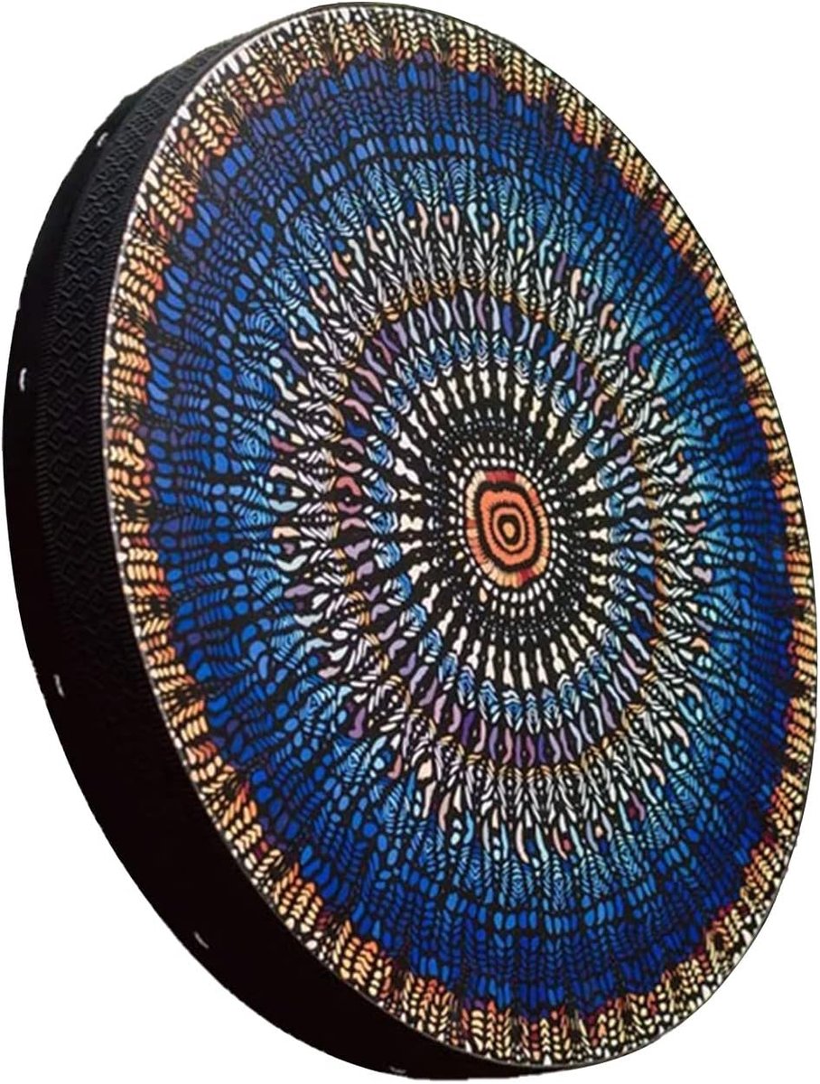 Sjamaan Drum - Spirituele Trommel Klank Trommel - Muziek Maken - Handgemaakt Ontwerp - 25 cm - Blauw