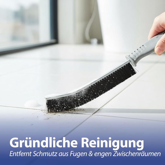 Voegenborstel Set - Reinigingsborstel Huishouden - Moeilijk Bereikbare Plekken - Ultrasmalle Gebogen Kop - 22 x 2 x 1 cm — afbeelding 5