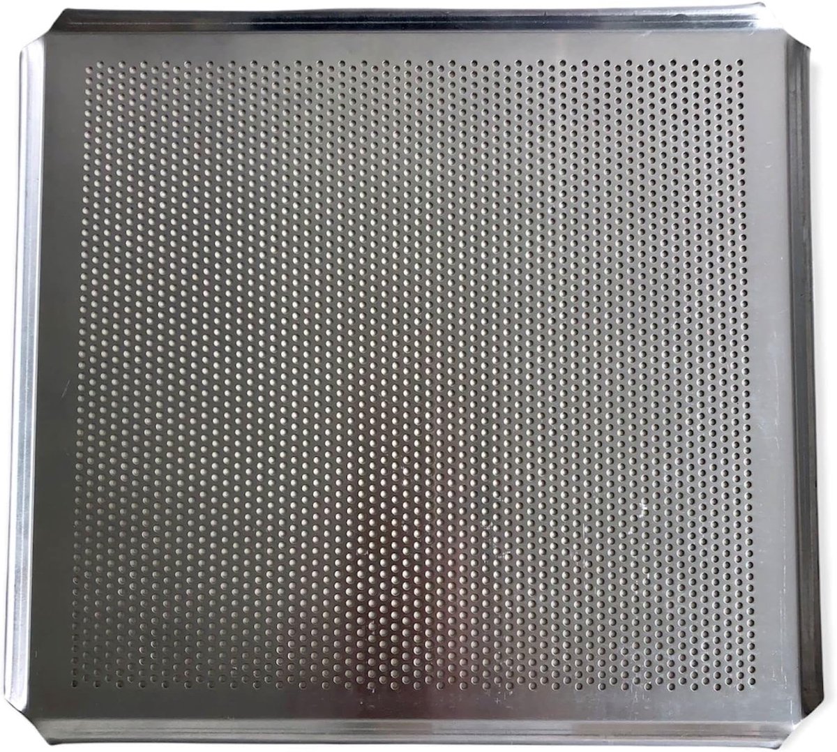 Geperforeerde Plaat Bakplaat Aluminium Professioneel Gebruik Duurzaam Materiaal 354x325x10 mm Zilver