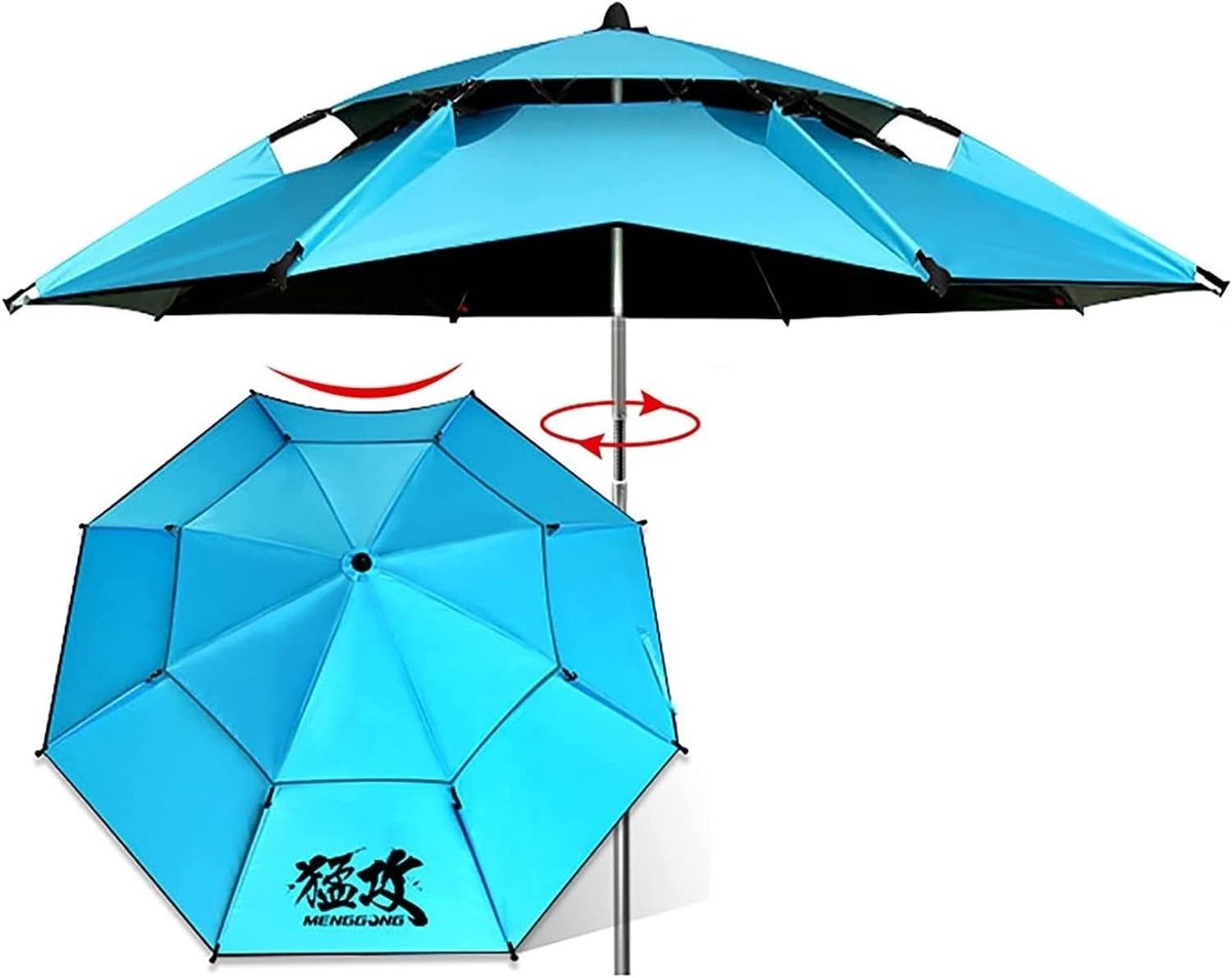 Visparaplu Strand - Zon Wering - Buiten Vissen - Dubbele Ventilatie - 2.6 Meter