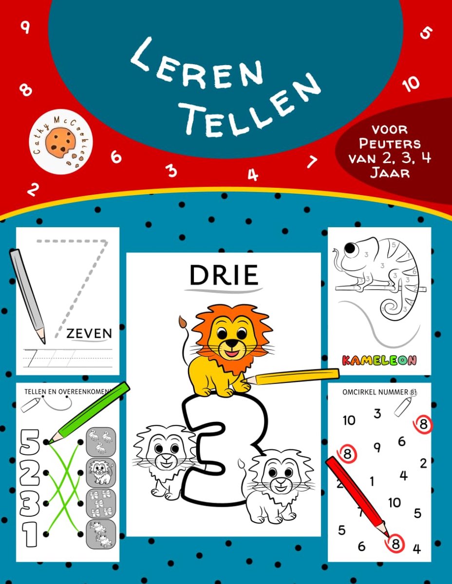 Peuter Leerboek - Vroege Wiskunde - Getallen Leren - 100 Pagina's - 21x28 cm