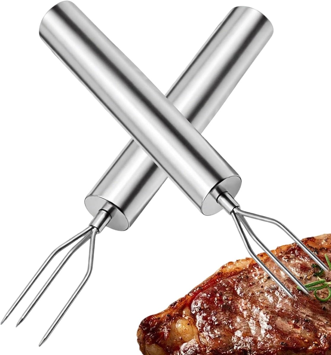 Fruitvork Set - Keukenbestek - Eten Serveren - Roestvrij Staal - 15 cm