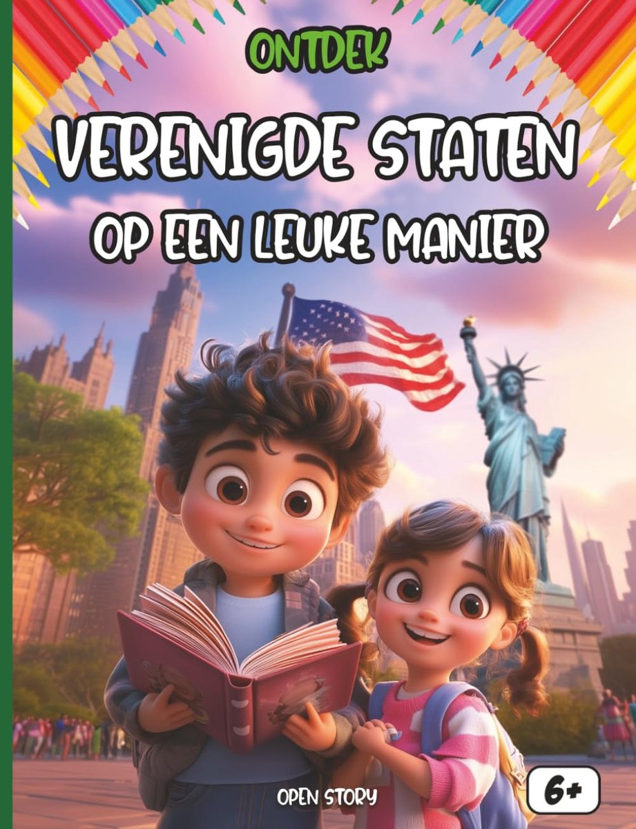 Kinder Ontdekkingsboek - Educatief Reisboek - Landen Leren - Quiz en Kleurplaten - 24.61 cm Hoog