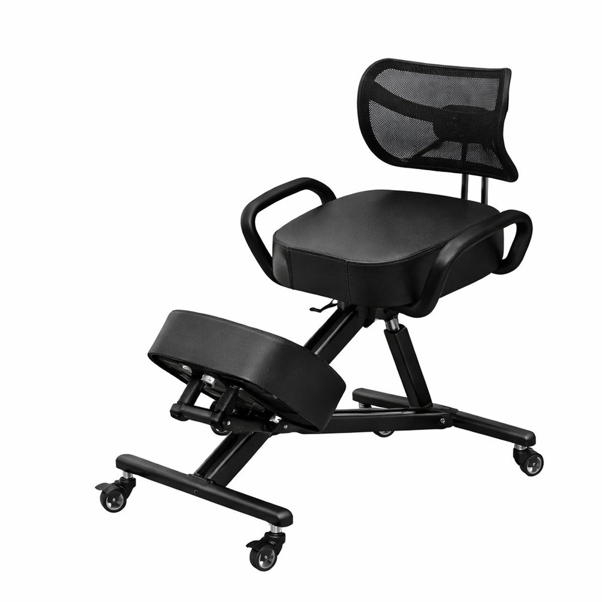 NordHaus Ergonomische Knielstoel - Kniestoel Bureaustoel - Houdingsondersteuning - 360° Draaibaar - Verstelbare Hoogte - PU Leer
