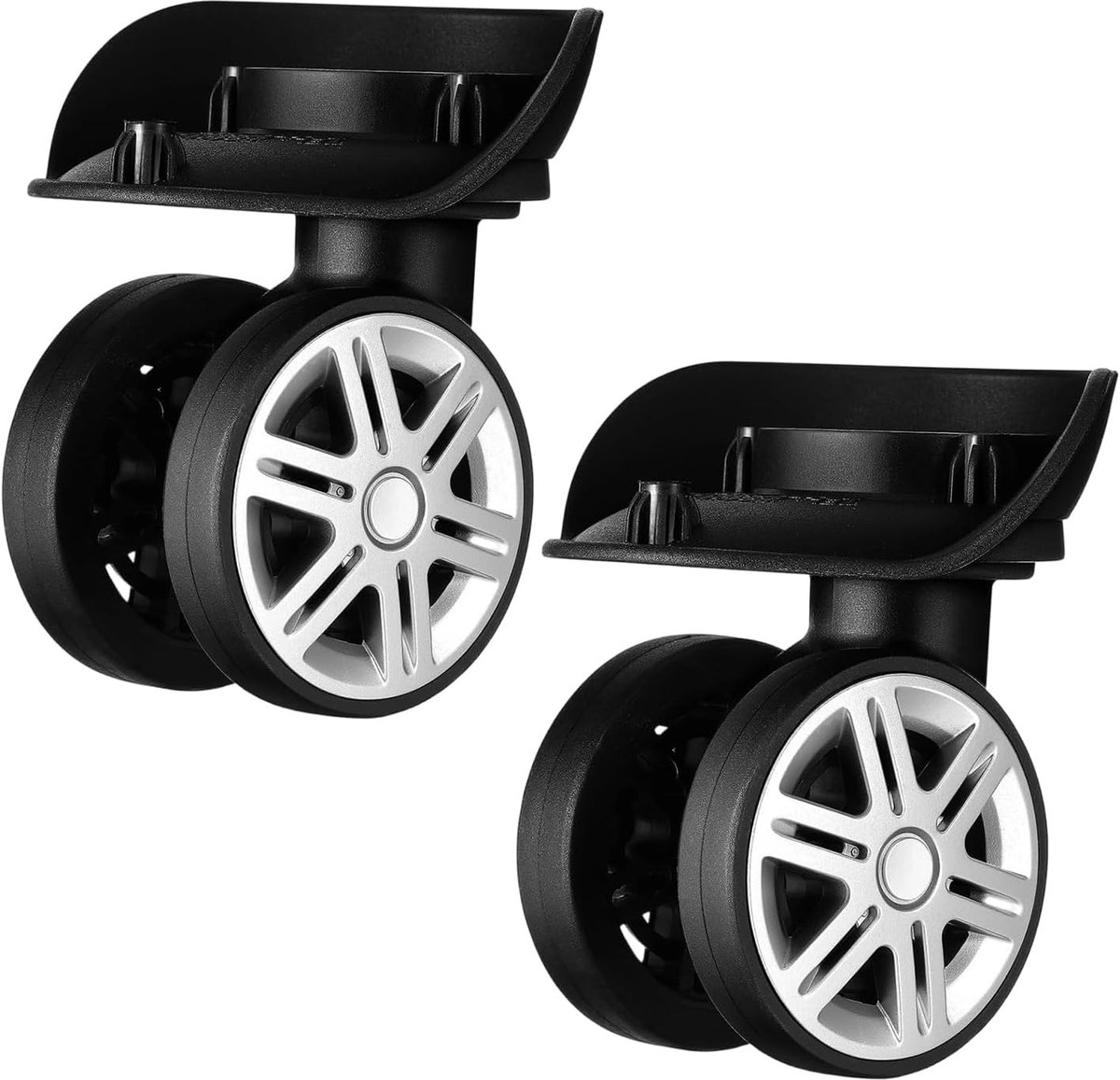 Kofferwielen Set - Trolleywieltjes - Reis Mobiliteit - 360 Graden Nylon - 9.8x6cm