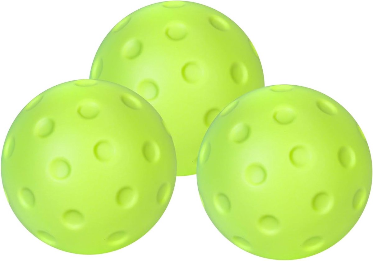 Pickleball Ballen - Trainingsballen Schuim - Stil Spel Binnen - Geluiddempend PU-schuim - 74 mm Diameter - Groen