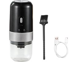 Elektrische Koffiemolen - Draagbare Bonenmaler - Verse Koffie Maken - Oplaadbaar Via USB - 18.8 x 7.5 cm - Zwart