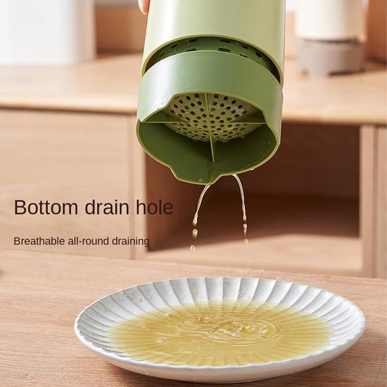 Fruitpers Squeezer - Handmatige Pers - Sap Maken - Efficiënte Extractie - 16x12x16 cm - Groen — afbeelding 5