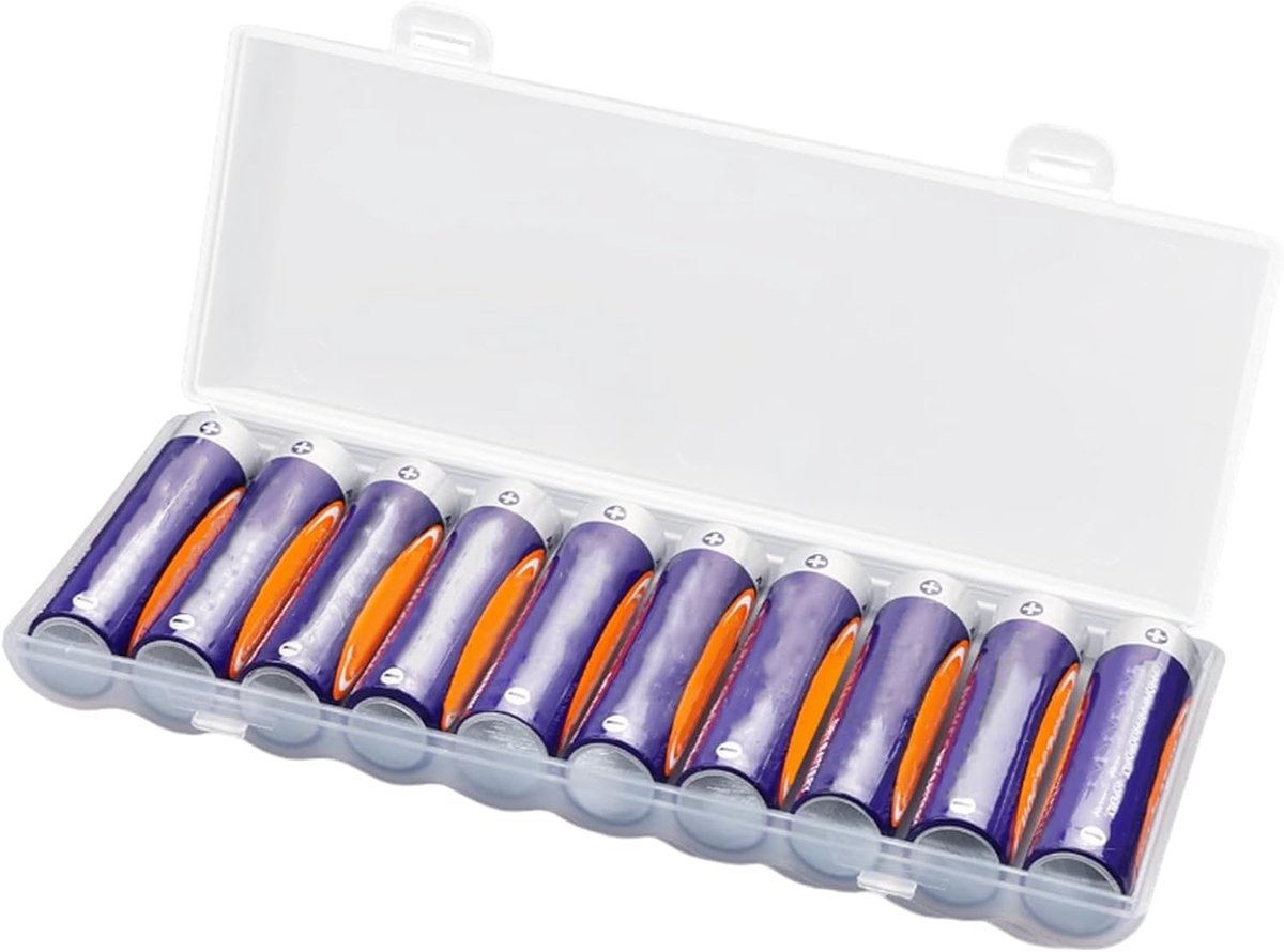 Batterij Opbergdoos - Batterij Houder - Reizen Thuis - Compact Duurzaam Ontwerp - 14.5x5cm
