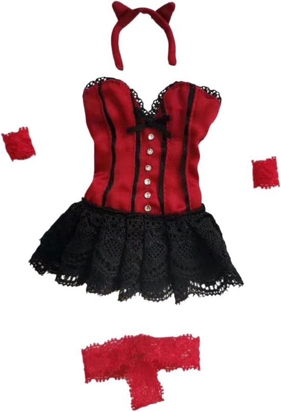 Miniatuur Poppenjurkjes - 1/6 Schaal Kleding - Poppen Aankleden - Complete Outfit Set - 12 cm Jurk — afbeelding 5