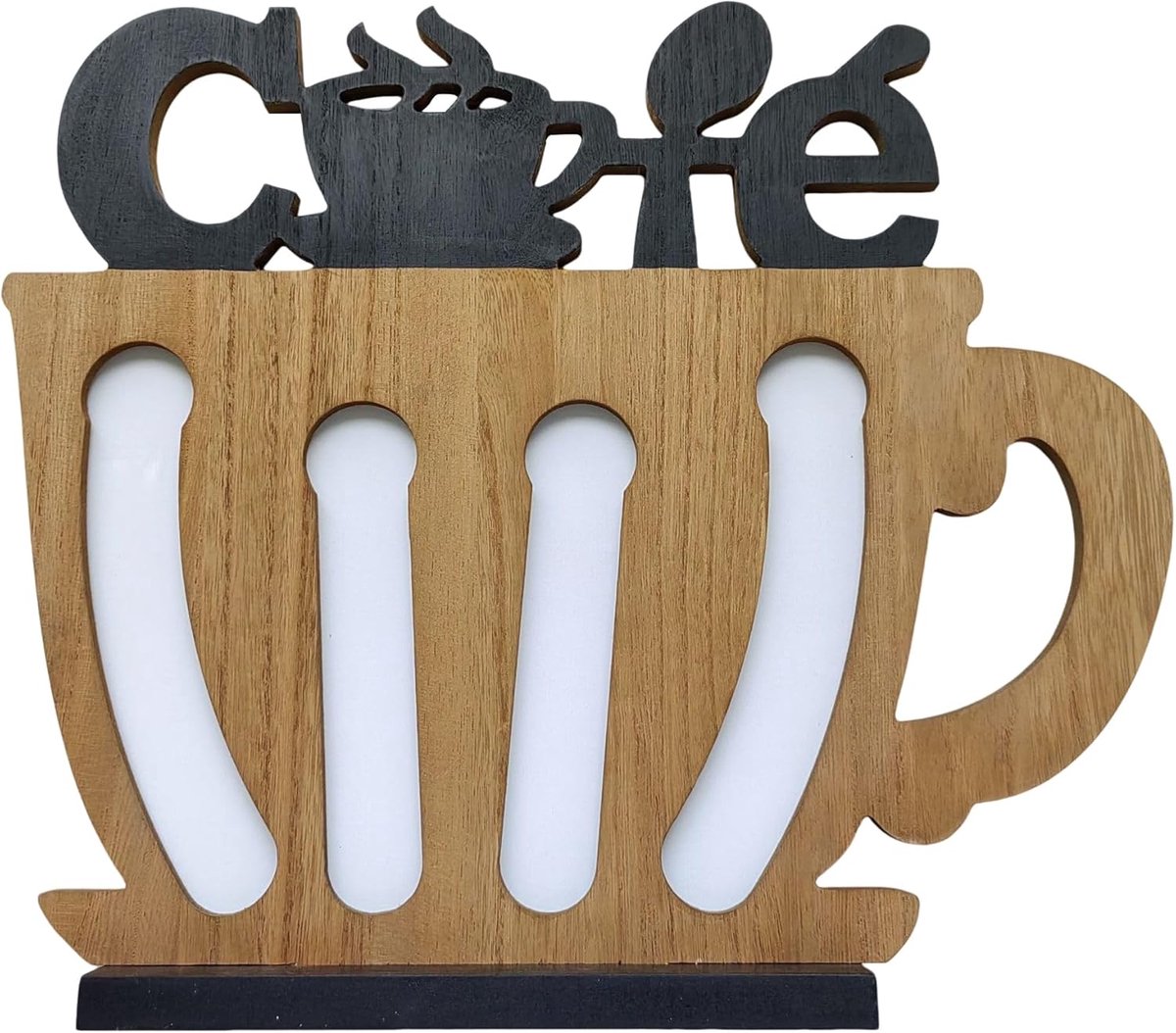 Koffiecapsulehouder - Capsule rek - Keuken opruimen - Bekervorm design - 395 x 343 cm - Bruin