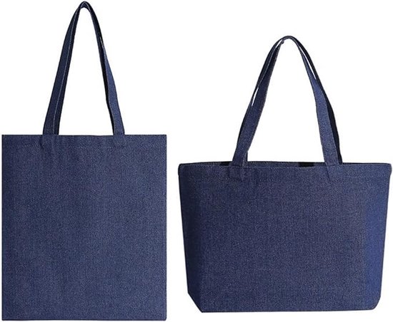 2 sacs Shoppers avec poignées - Sacs à provisions - Tote bag - Sac de transport - courses - Pliable - Écologique et pratique - Capacité de charge max. 10kg - 35x40cm et 40x30x10cm