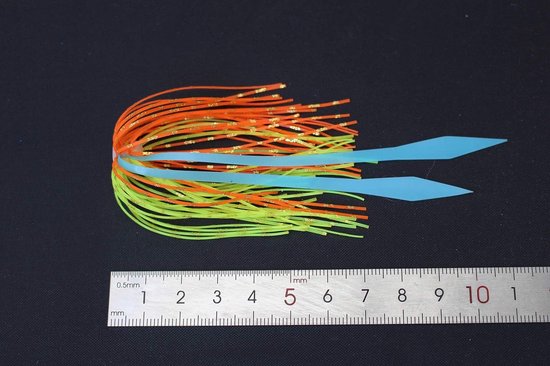 Vlieg Vis Accessoires - Spinnerbait Rubber - Vissen Lokaas - 9 Kleuren Set - 49.9 Gram - Blauw Groen — afbeelding 2