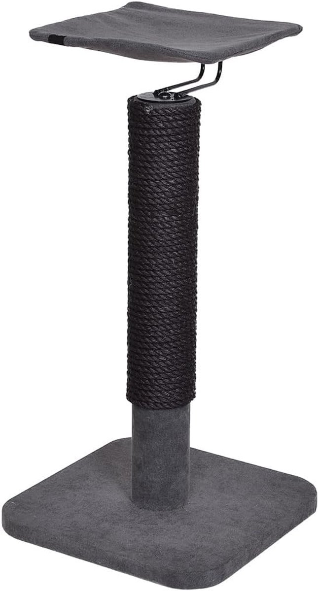 Krabpaal - Kattenmeubel - Krabben en spelen - Japans Zen design - 47x47x92 cm - Grijs