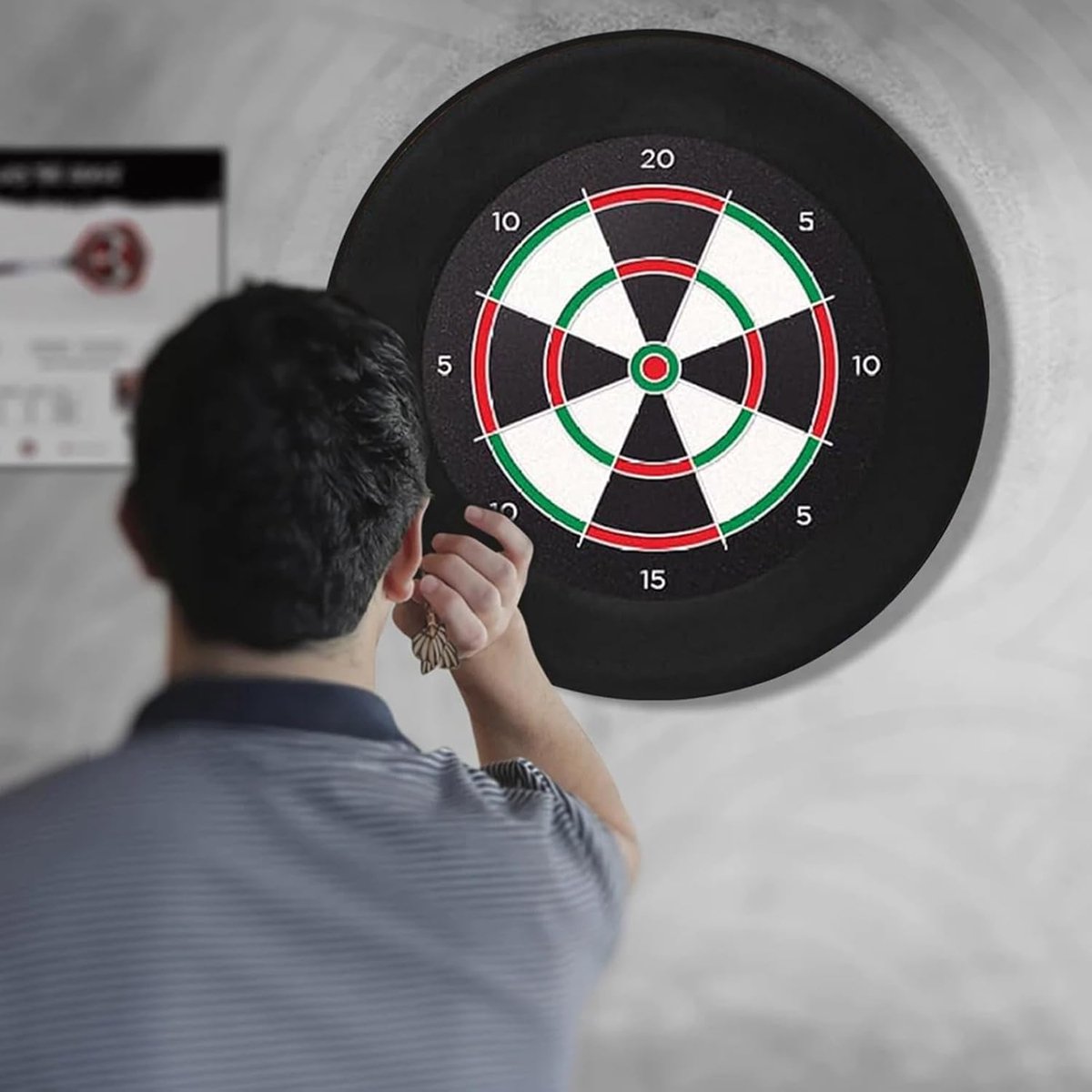 Dart Surround Ring - Muur Beschermer - Dartbord Beschermen - Modulaire Splicing - 19cm Diameter - Zwart