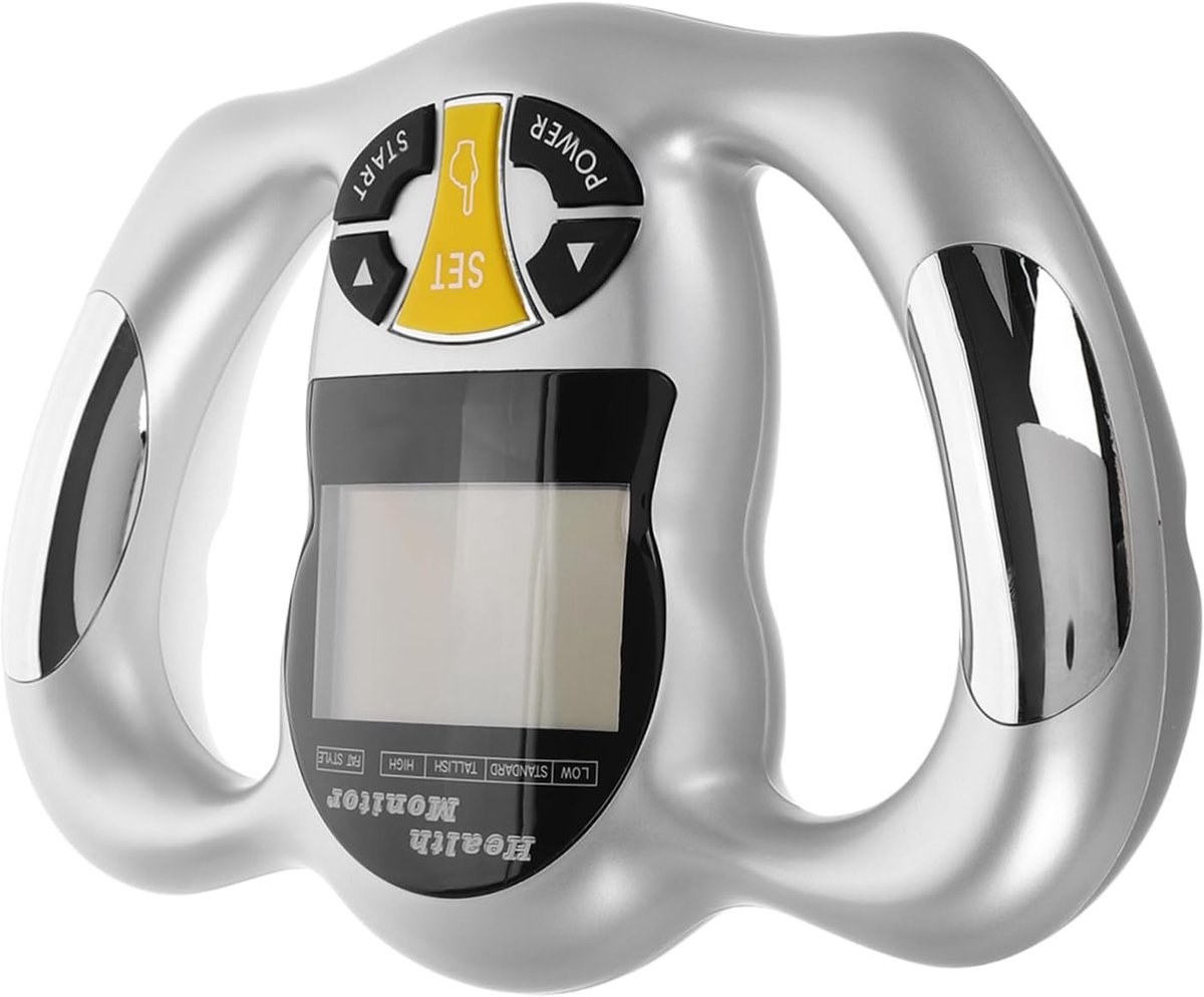 Digitale Vetmeter - Gezondheidsmeter BMI - Gewichtsbeheersing Thuis - Nauwkeurige Percentage Metingen - 23.5 x 15.5 x 4 cm - Zilver