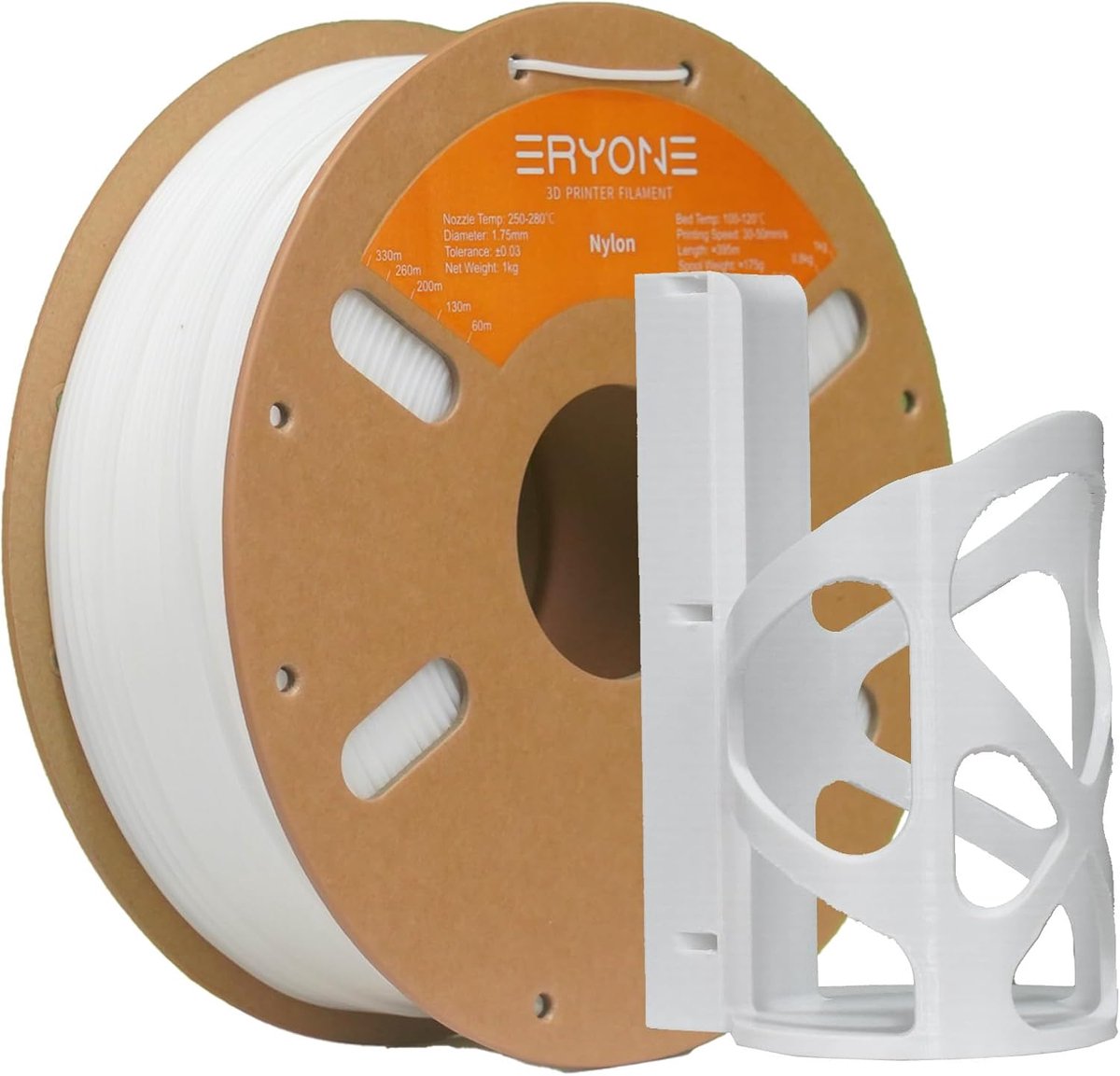 Nylon Filament - 3D Print Materiaal - Objecten Printen - PA6 Materiaal - 1.75mm Diameter - Wit
