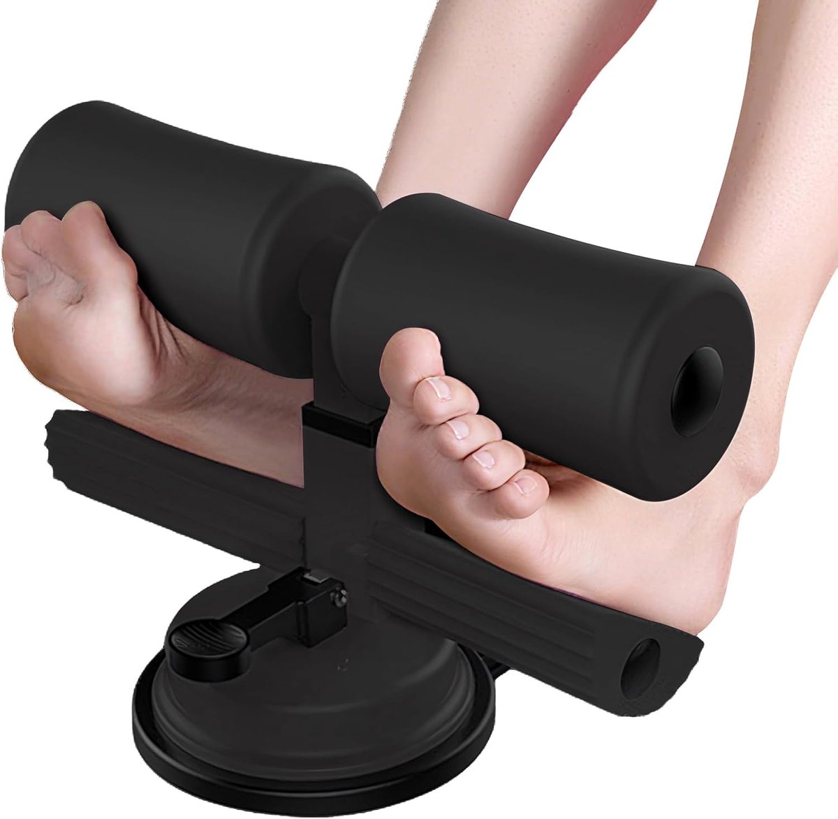 Buikspier Trainer - Abdominal Ondersteuning - Thuissporten - Antislip Zuignap - 26x16cm - Zwart