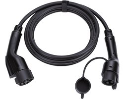 EV Verlengkabel - Oplaadkabel Elektrische Auto - Opladen Voertuig - Universele J1772 Compatibiliteit - 4.88 meter - Zwart