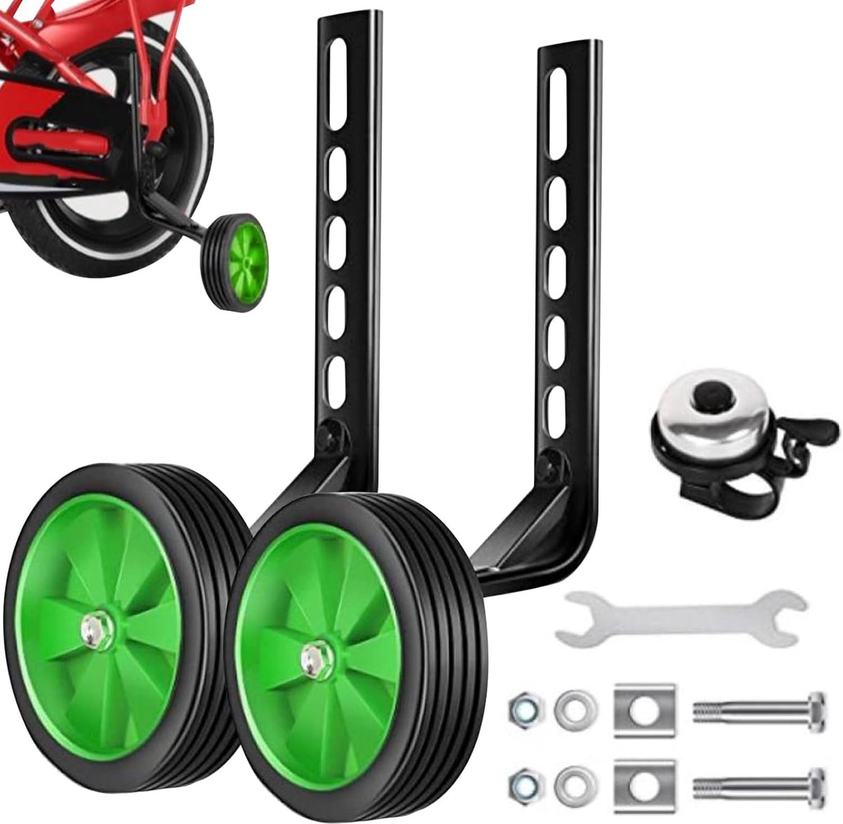 Fiets Oefenwielen - Kinderfiets Stabilisator - Leren Fietsen - Verstelbaar Ontwerp - 12-20 Inch - Meerkleurig