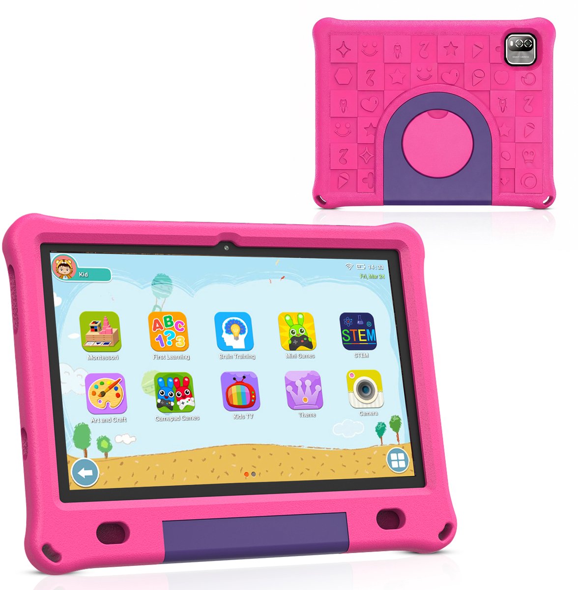 VarietyPlay Kindertablet 10 inch – Android 15 – 64GB – Inclusief Hoes – Ouderlijk Toezicht – Kids Tablet – Tablet Kinderen – WiFi