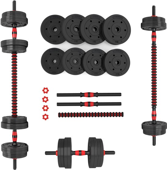 HMS Verstelbare Halter en Dumbbell Set - 15 kg - Zwart