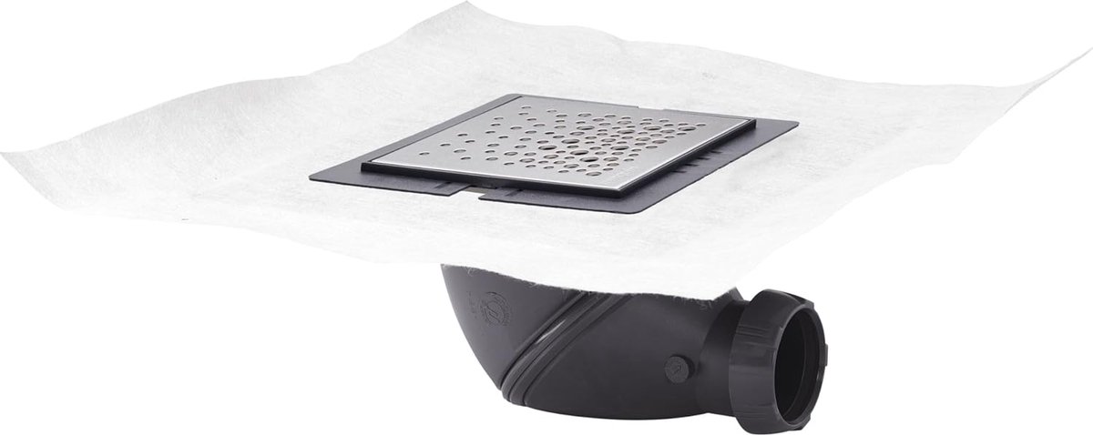 Afvoergarnituur - Sifon - Sanitair - Draaibaar met platina - Grijs