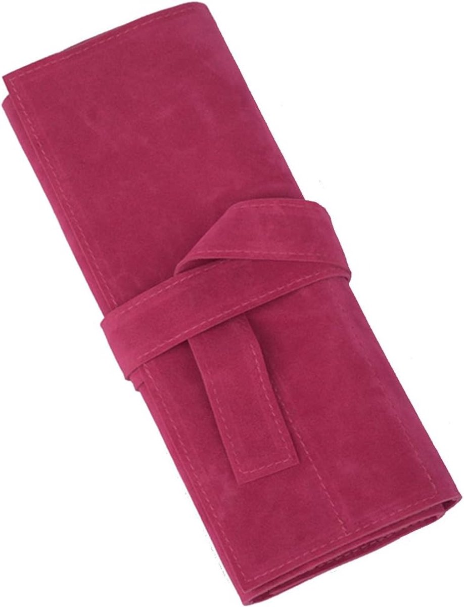 Kappers Organizer - Rol Tas - Haar Styling - 10 Vakken - 24x40cm - Rozerood