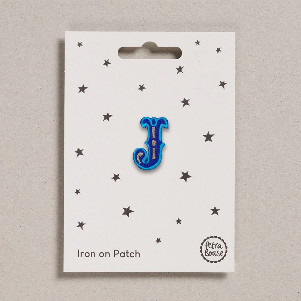 Petra Boase Circus Font - Iron On Patch - Letter J
