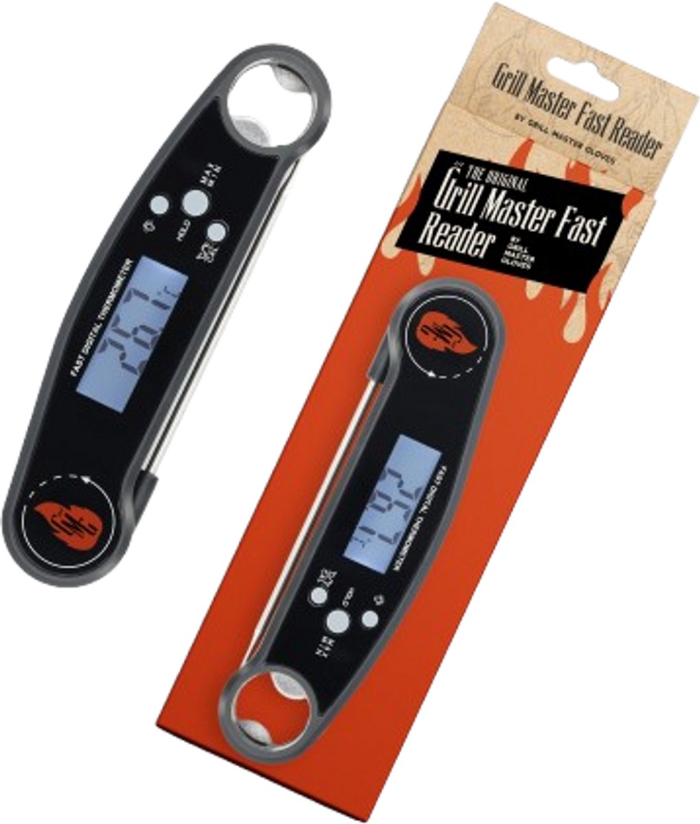 Grill Master Fast Reader - Vlees Thermometer - BBQ Thermometer - Draadloos - Oventhermometer - Met Bieropener