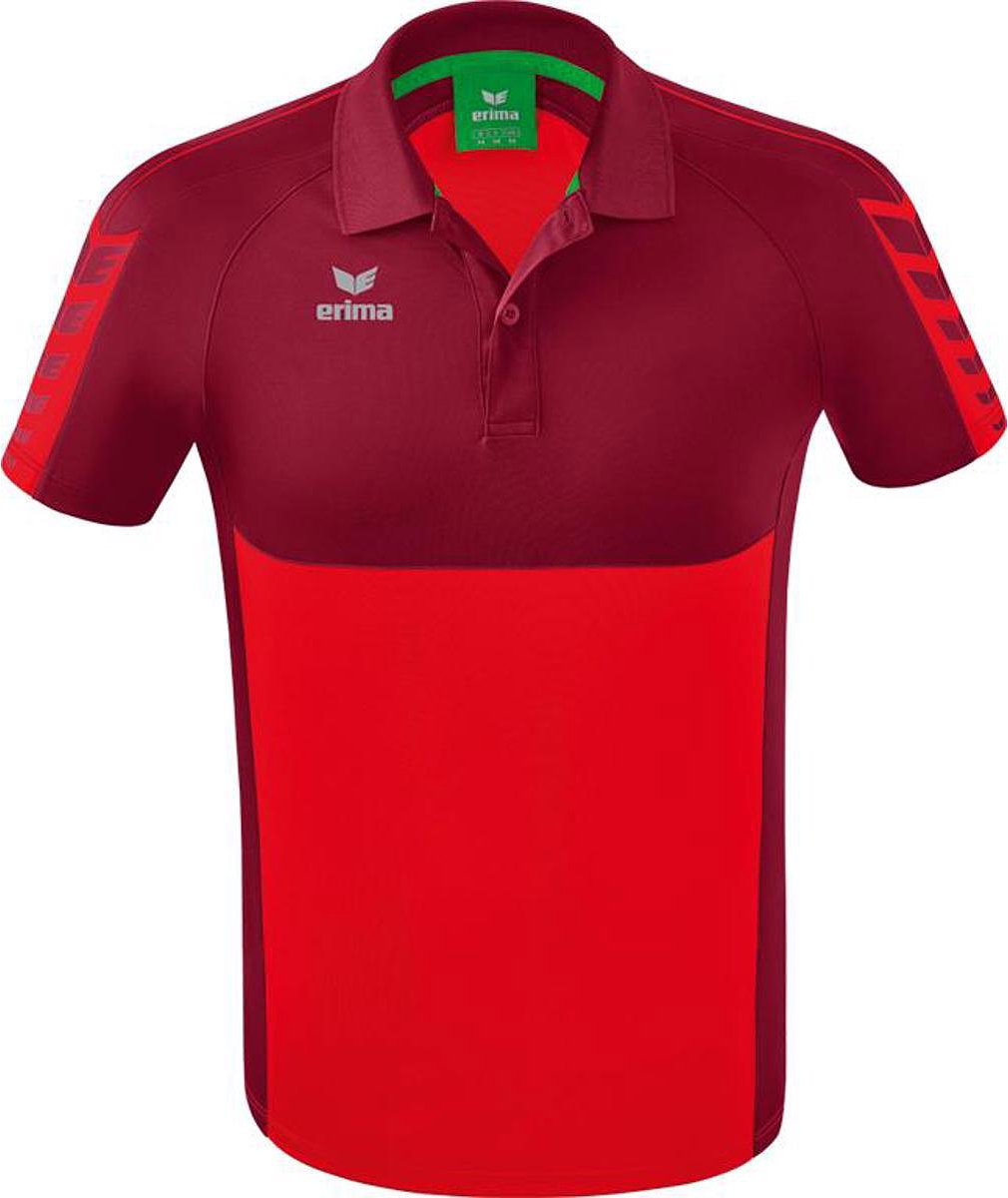 Erima Six Wings Polo Heren - Rood / Bordeaux | Maat: S