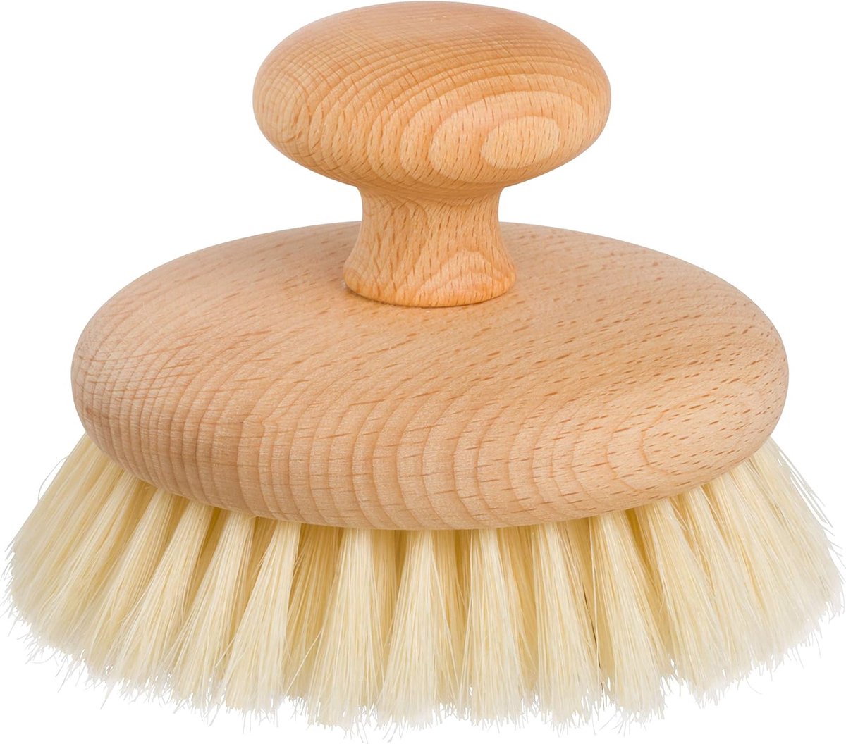Massageborstel - Lichaamsborstel - Huidverzorging - Ergonomisch handvat - 10 cm - Houtkleur