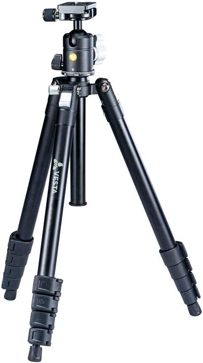 Reisstatief - Compact statief - Fotografie - Lichtgewicht aluminium - 56 Inch max hoogte - Zwart