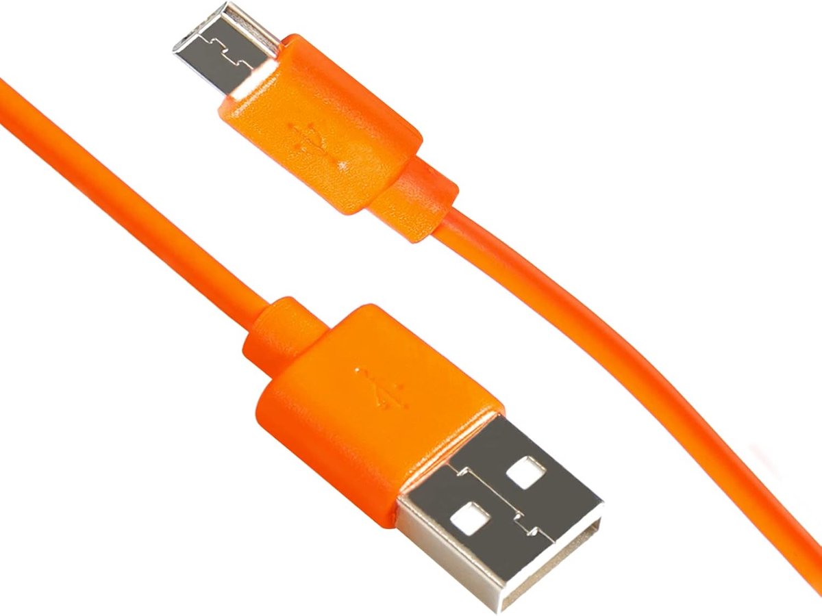 Oplaadkabel - Netsnoer Vervanging - Deurbel Opladen - Snel Opladen - 1 Meter - Oranje