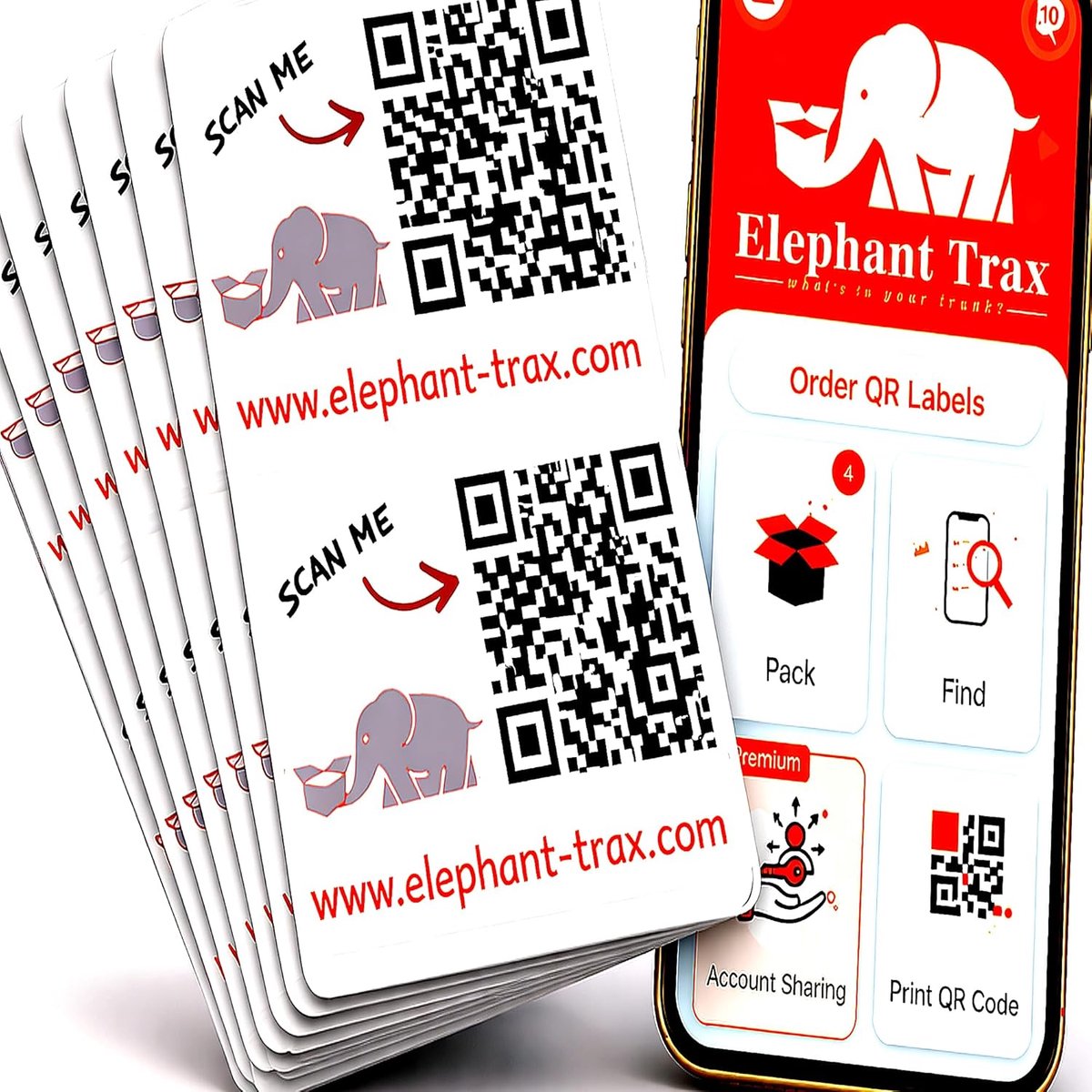 Slimme Opslag Labels - Inventaris Labels - Organiseren Opslaan - Met QR Code - 5x7 cm - Mat