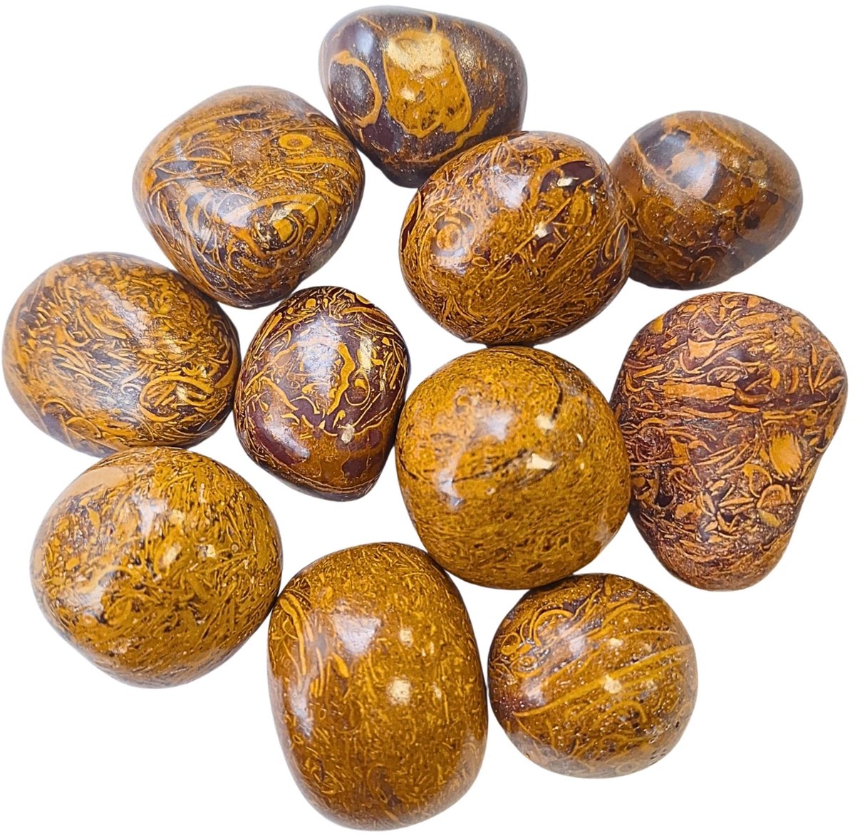 Ruben Robijn Trommelstenen 250 gr. Jaspis slangen (mt3) n.n.b
