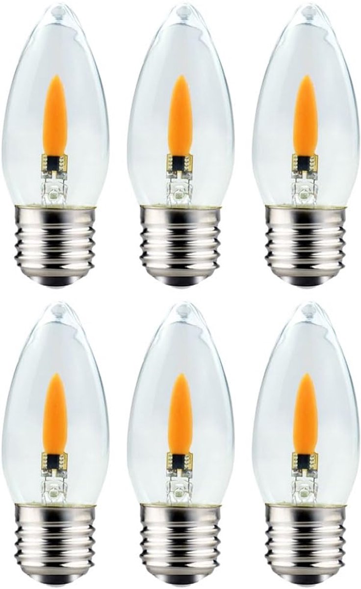 LED Kaarslampen - Sfeerverlichting Vlam - Decoratief Gebruik - Echt Vlameffect - E27 Fitti