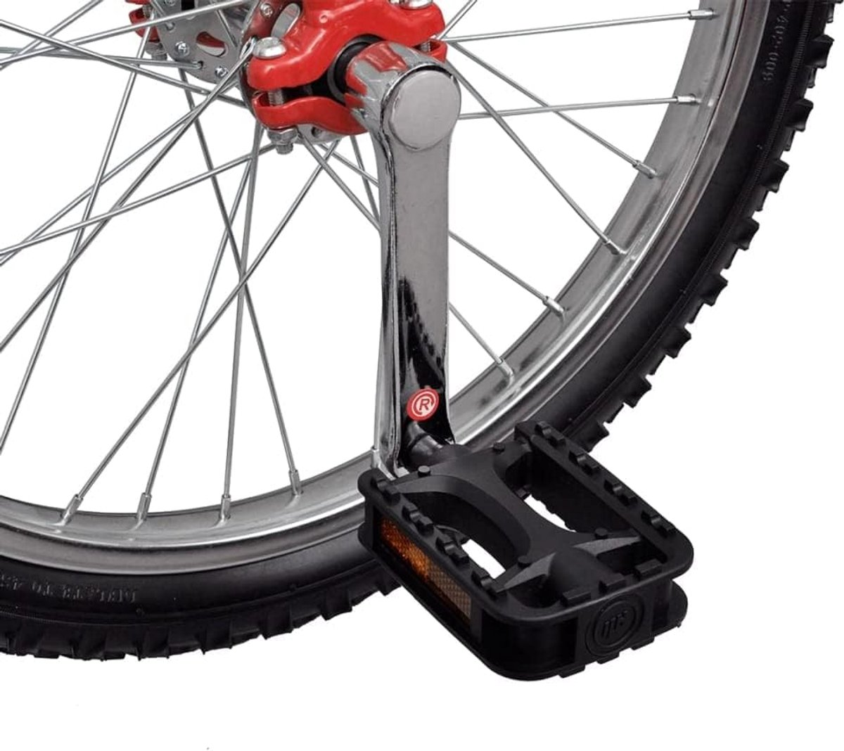 Eenwieler - Eén wiel fiets - Balans trainen - Verstelbare zadelhoogte - 50cm wielmaat - Rood
