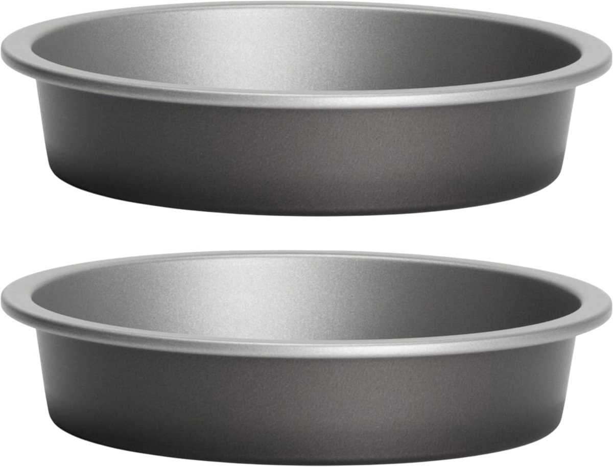 Ronde Bakvorm - Accessoire Set - Heteluchtfriteuse Gebruik - Anti-aanbaklaag - Ø17x3.5 cm - Grijs