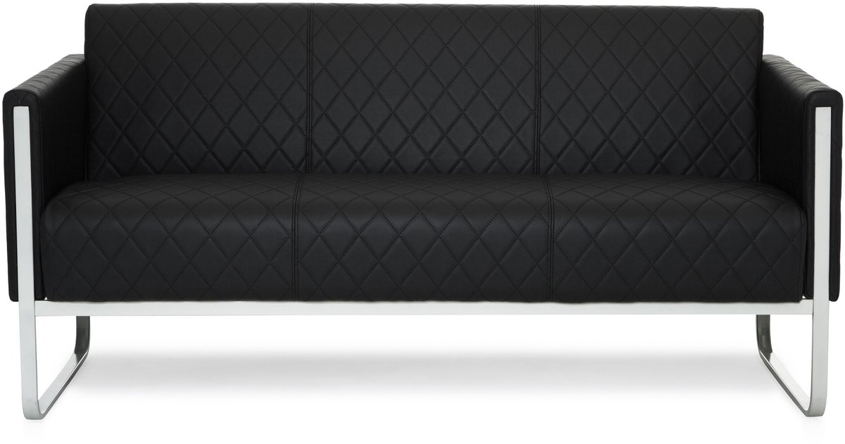 hjh office Loungesofa ARUBA STEP Kunstleder 3-zit zwart hjh OFFICE