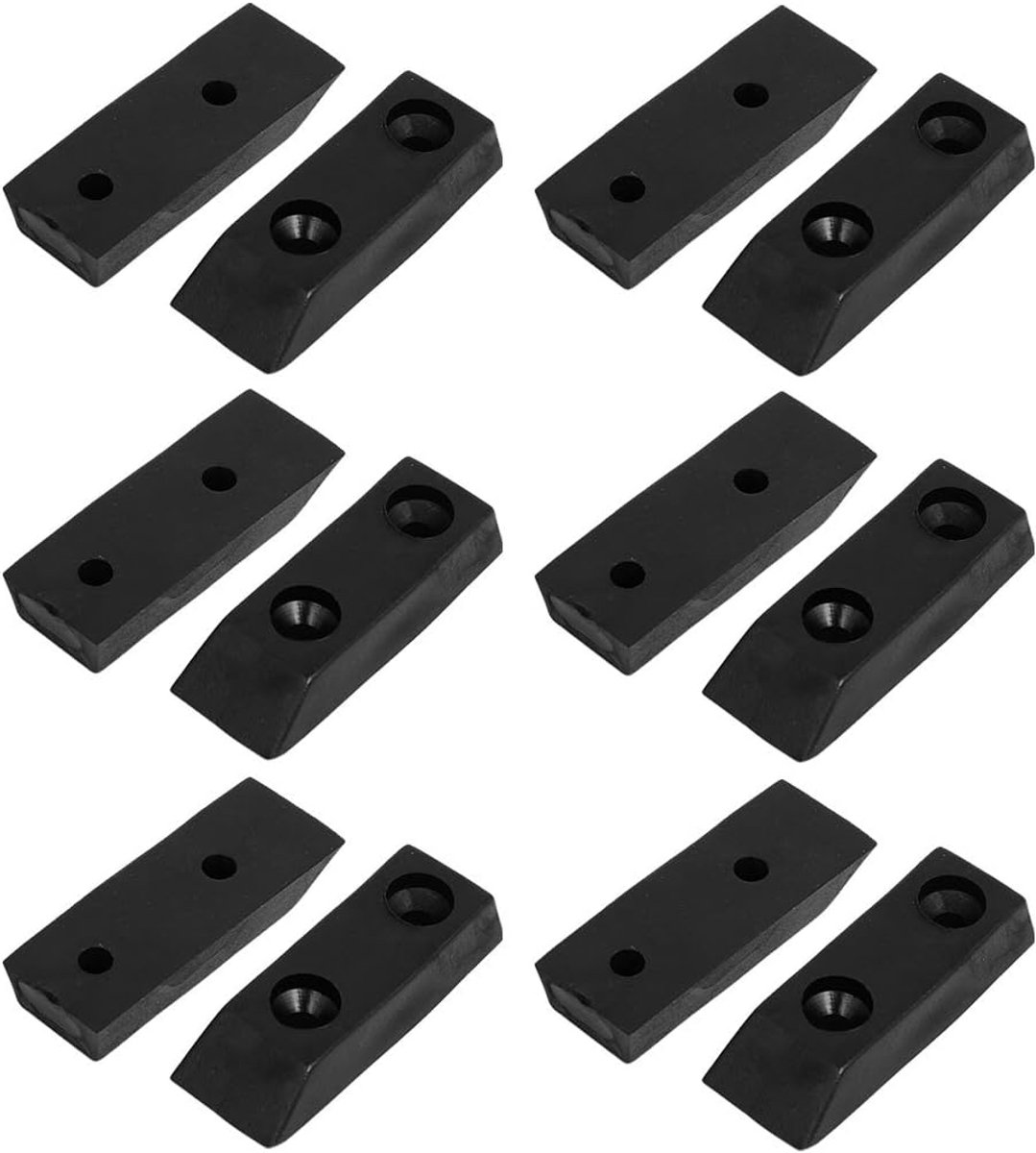 Meubel Voetbeschermers - Vloerbeschermers Meubels - Meubels Beschermen - Anti-kras Rubber - 40x14x7 mm - Zwart