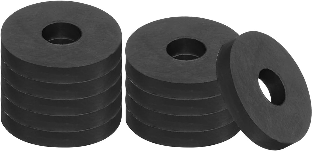 Rubberen Spacers - Isolatiepads - Trillingen Dempen - 20 Stuks Set - 35 cm OD - Zwart