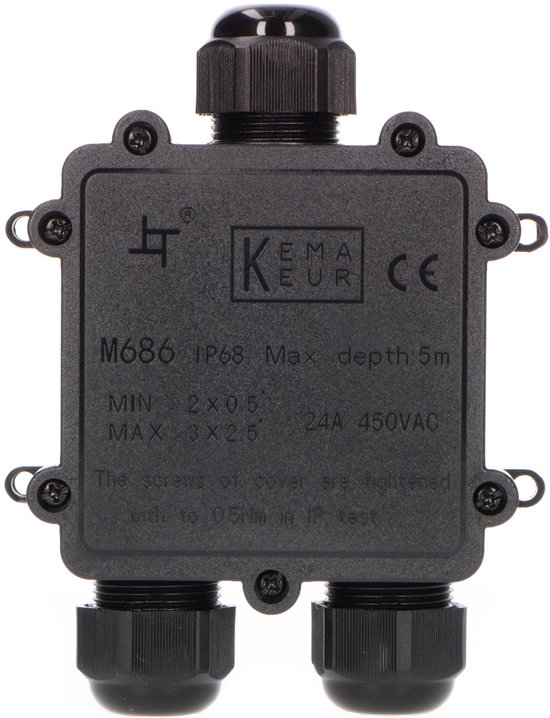 LED's Light Pro Kabeldoos I-connector - IP68 waterdicht - Lasdoos voor kabels van 4 tot 12 mm - Kabelbox - Kabelverbinder - Kabel box - Kabelmof - Waterdichte connector