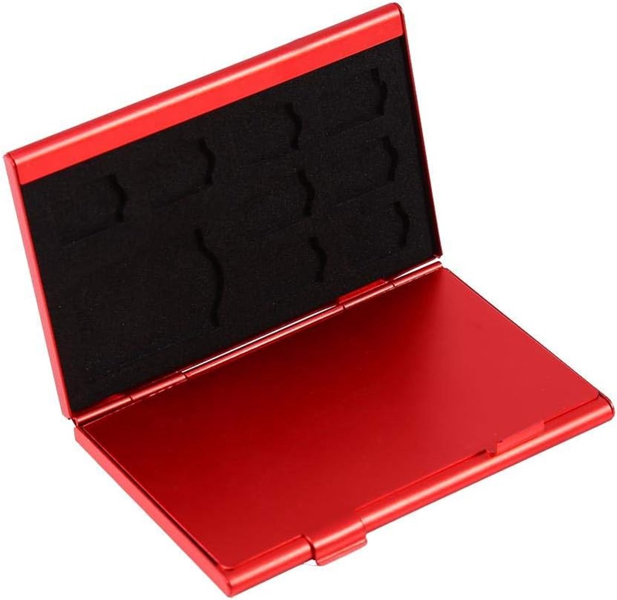 Kaarthouder - Geheugenkaartbox - Veilige Opslag - 12 Kaarten Capaciteit - Compact Formaat - Rood