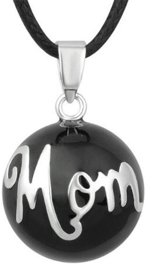 Cloche de grossesse Clariz noir Mom argent