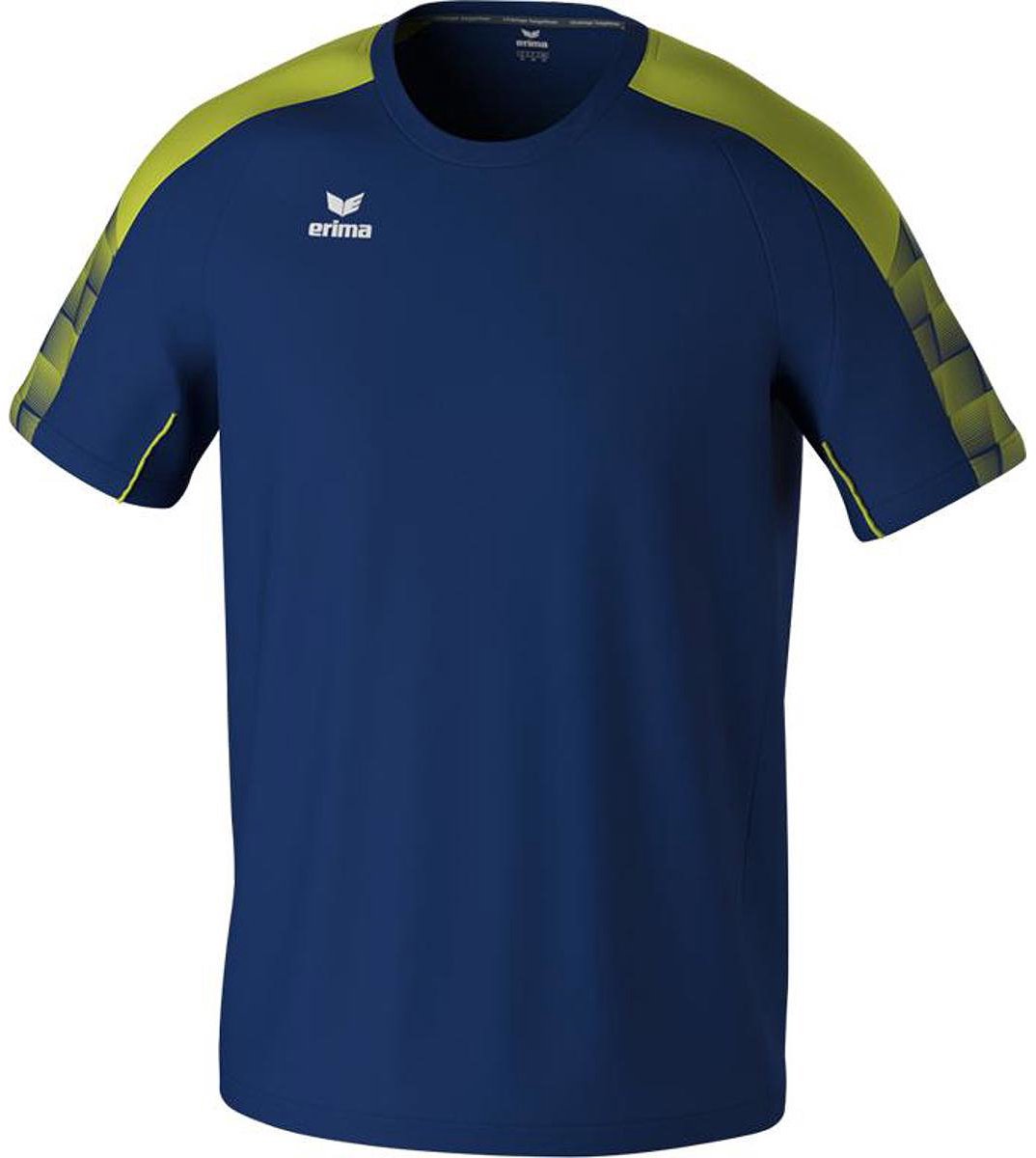 Erima Evo Star T-Shirt Kinderen - Marine / Geel | Maat: 128