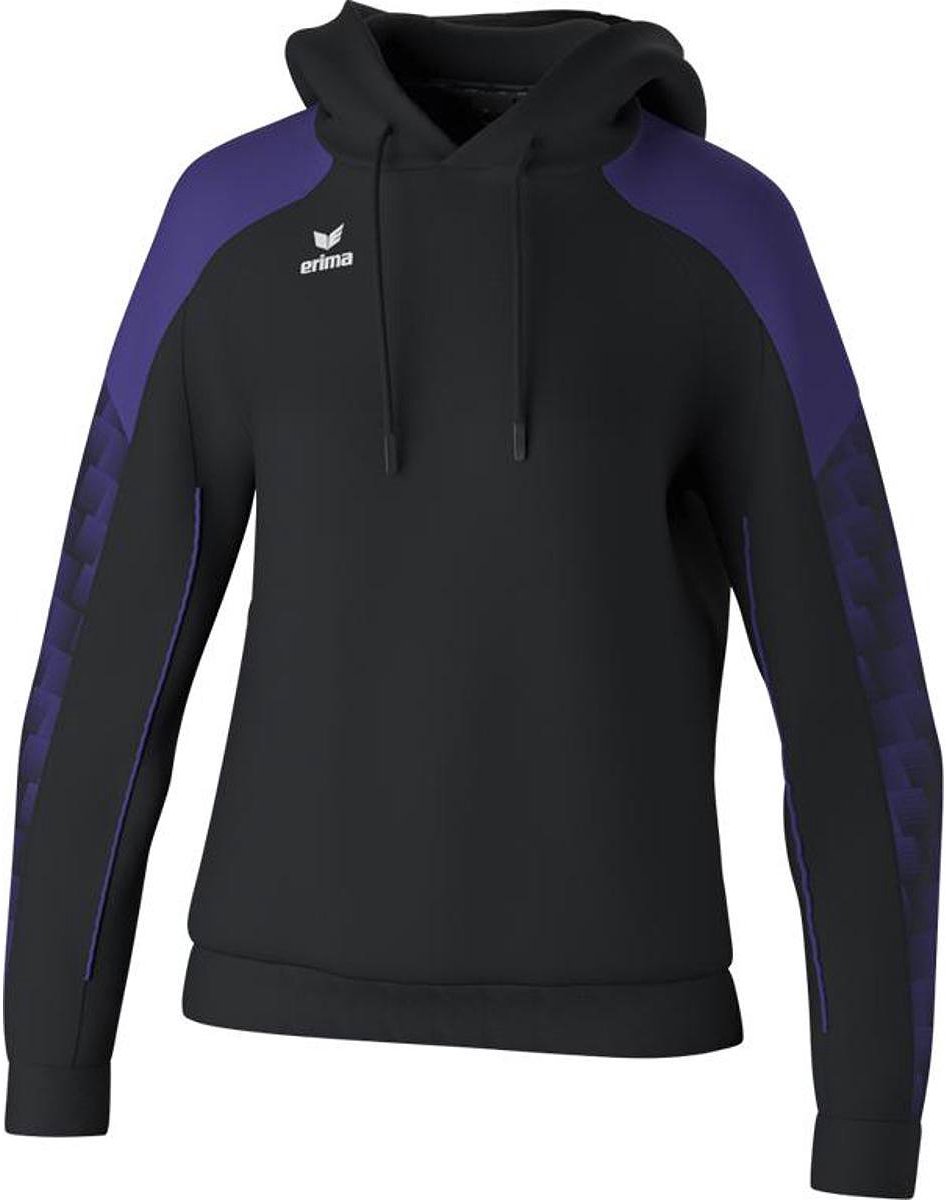 Erima Evo Star Sweatshirt Met Capuchon Dames - Zwart / Paars | Maat: 40